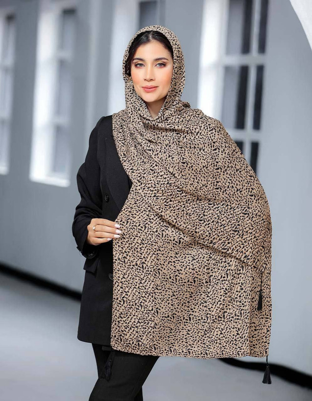 شال نخی اشکی منگوله دار