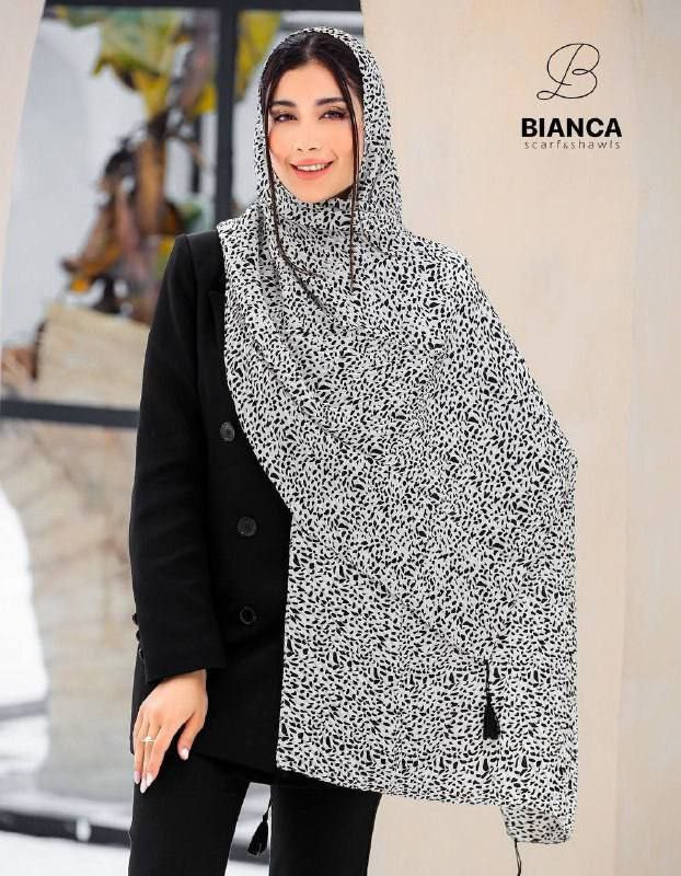شال نخی اشکی منگوله دار
