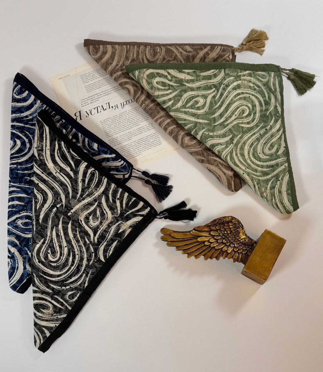 روسری درختی منگوله دار سایز بزرگ