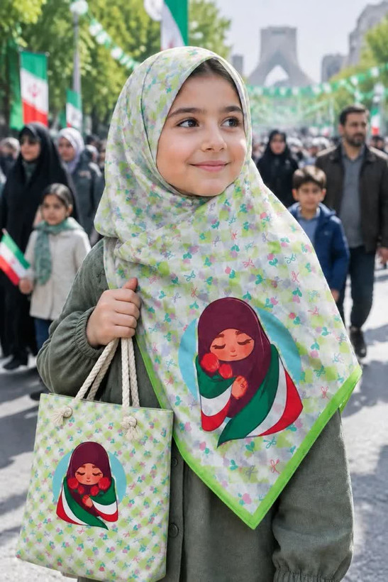ست کیف و روسری دخترانه درجه یک
