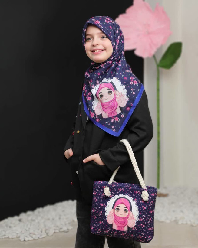 ست کیف و روسری دخترانه درجه یک