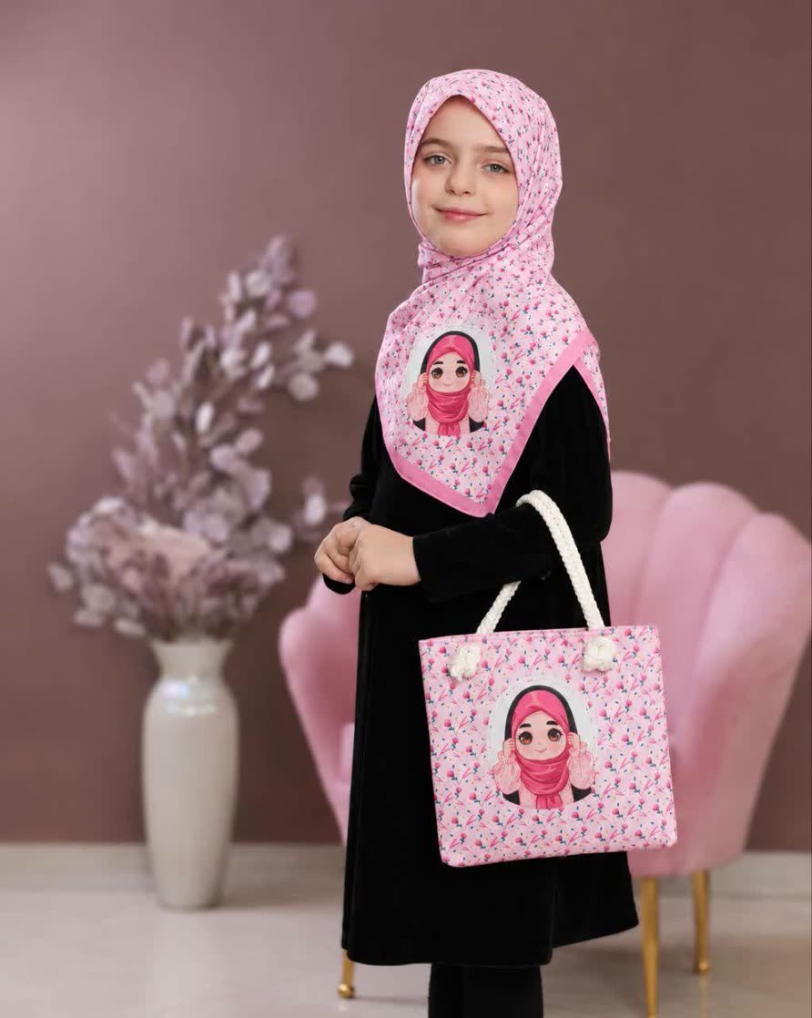 ست کیف و روسری دخترانه درجه یک