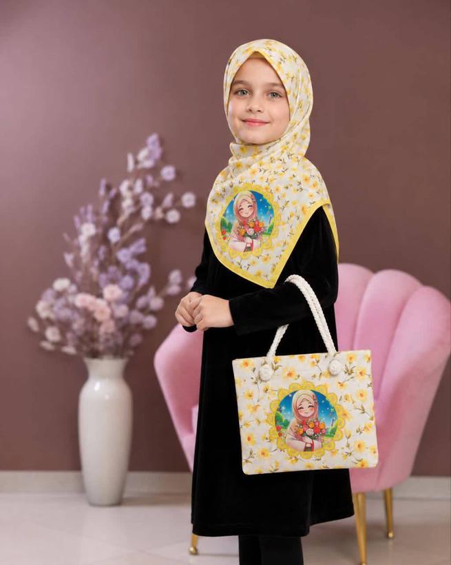 ست کیف و روسری دخترانه درجه یک
