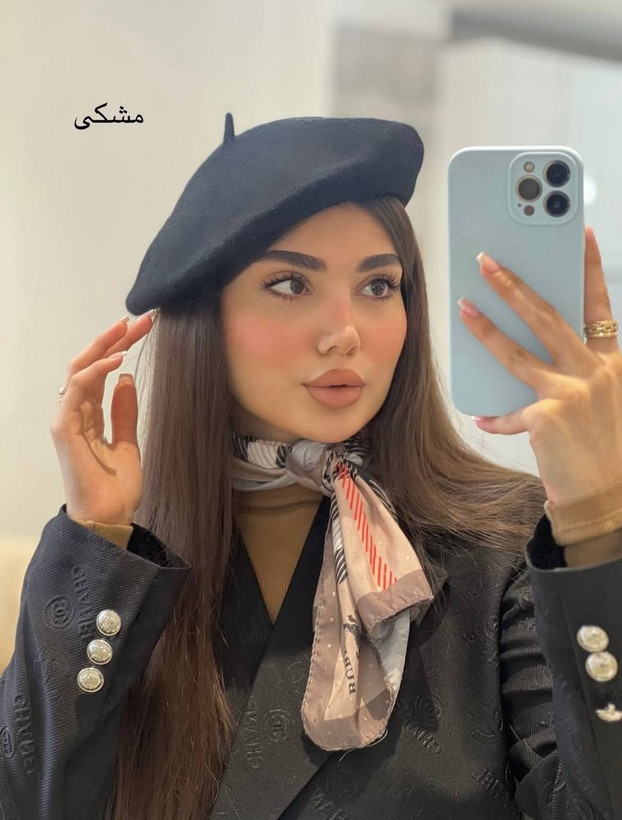 کلاه برت فرانسوی نمدی مشکی وارداتی